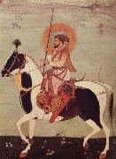 unknow artist Horseman likeness of the Shah Dschahan, leaf out of the Shah-Dschahan-album period of the Schan Dschahan oil painting on canvas
